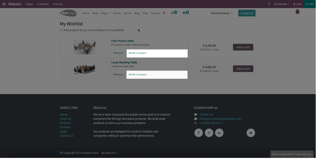 Odoo 15 website