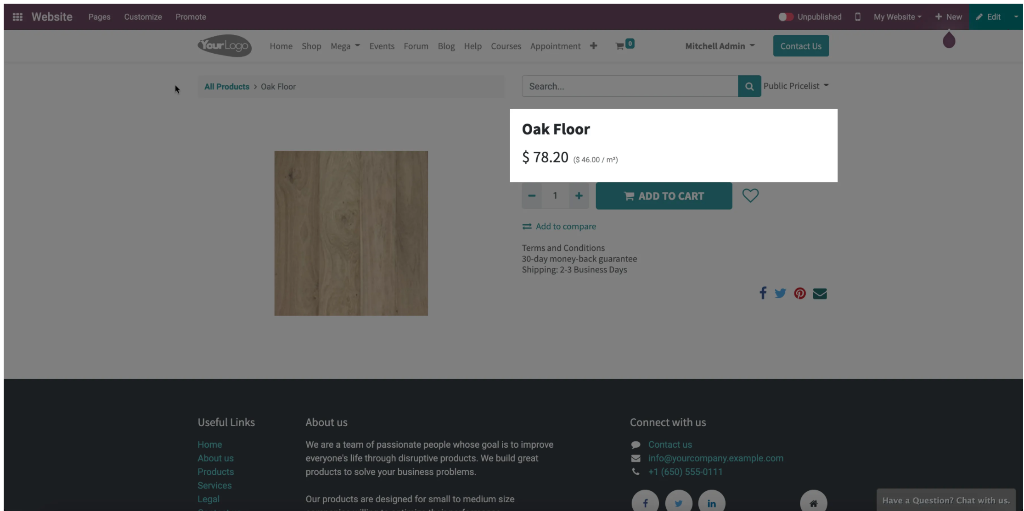 Odoo 15 website