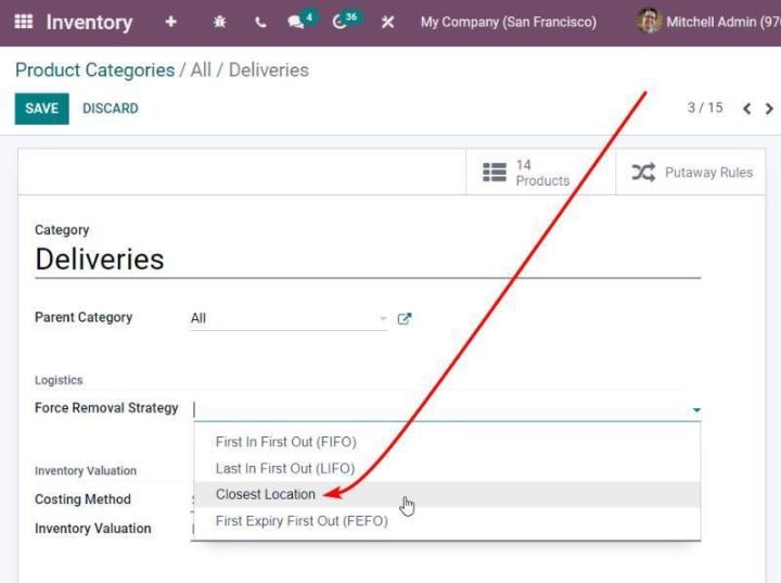 Quản lý kho trong Odoo