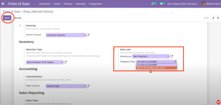 Những tính năng mới trên mô-đun POS