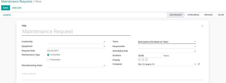 Hướng dẫn quản lý Yêu cầu bảo trì với Mô-đun bảo trì Odoo Hướng dẫn quản lý Yêu cầu bảo trì với Mô-đun bảo trì Odoo