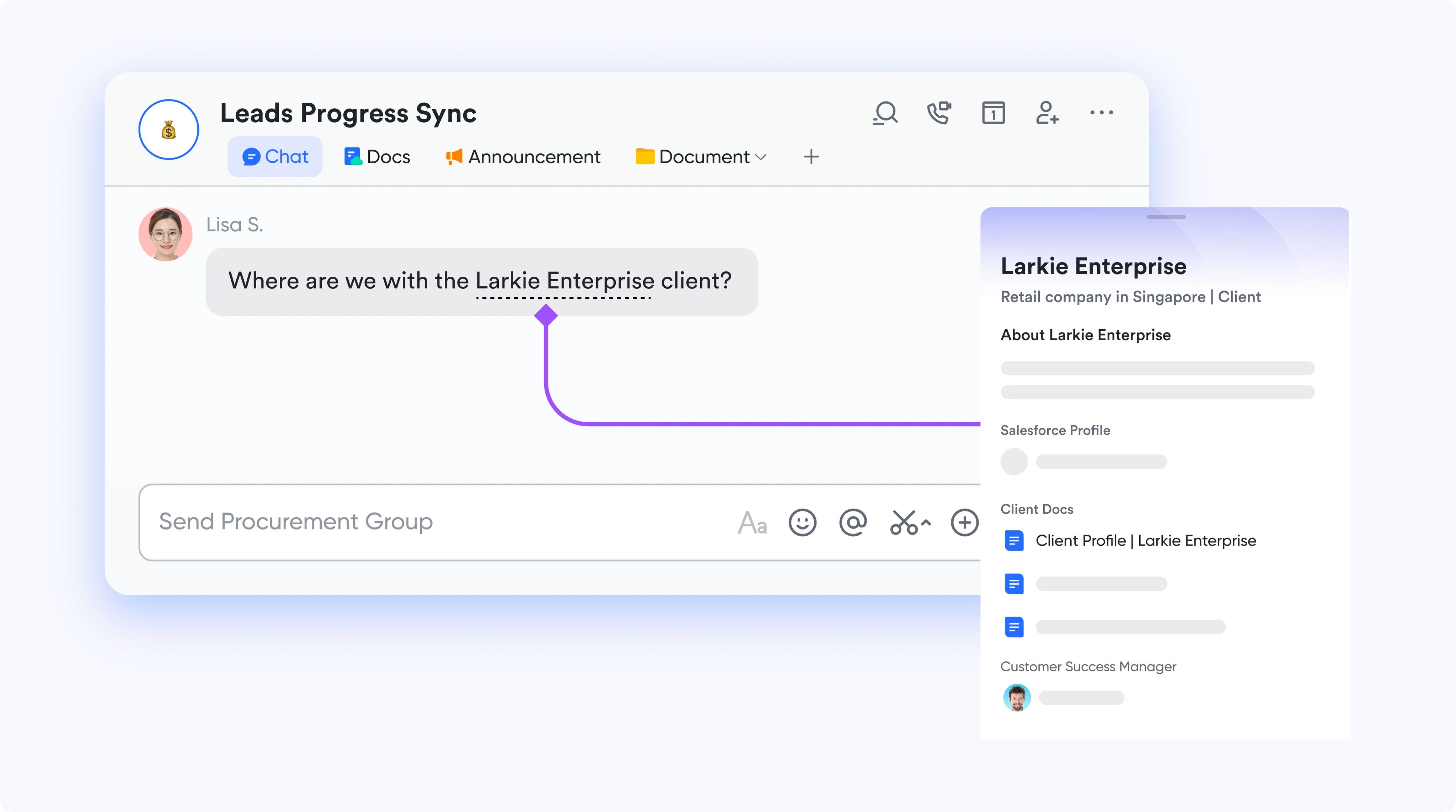 lợi ích khi tích hợp Salesforce CRM với Lark